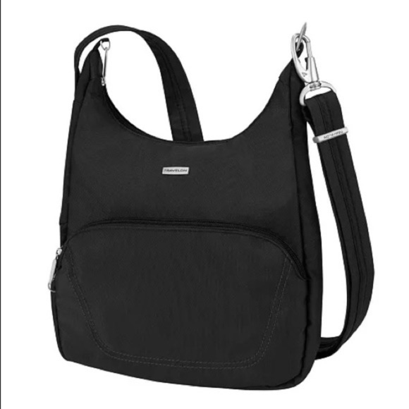 TRAVELON Anti-Theft Classic Messenger bag Travel shoulder straps bag , black - Picture 1 of 12